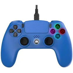 Trade Invaders Freaks and Geeks - Kabelgebundener Controller für PS4 mit 3M Kabel - Blau (PS4), Gaming Controller, Blau