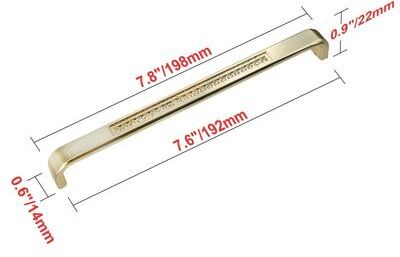 "Utopia Alley Gleam Pull Handle - Decorative Cabinet Gold Drop Pull Handles, 7.5"" Center to Center"