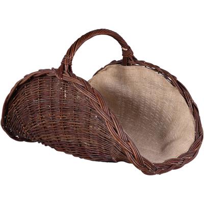 Aufbewahrungsbox FIREFIX, braun, B:66cm H:43cm T:45cm, Geflecht Weide, Aufbewahrungsboxen, Aufbewahrungsbox, halbrund, Jute
