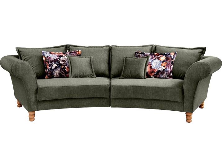 Home affaire Big-Sofa Tassilo geschwungene Formensprache, bequem, Mega Sofa, Breite 350cm, Retro romantisches Solitär Mega Sofa