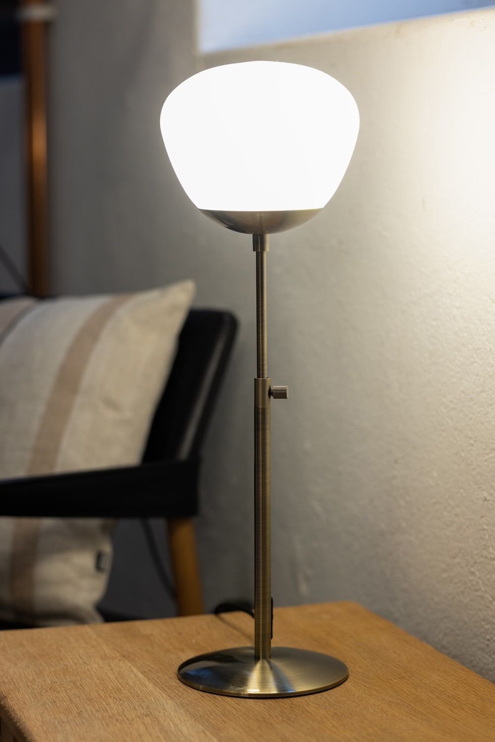 Markslöjd Lampe de table 1xe14 blanc et laiton antique Doré 18x60x18cm
