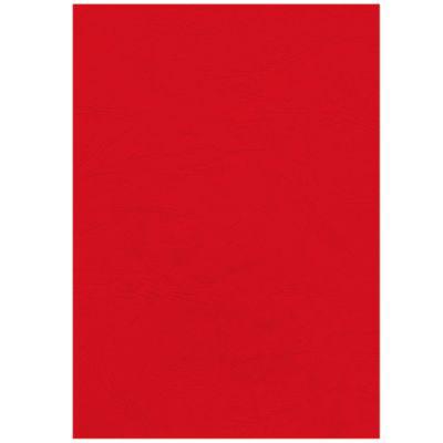 Fellowes Deckblatt, Format A4, für Bindemaschinen, aus Papier in Lederoptik, rot, 100 Stück