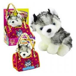 Lean Toys Lean Husky Hund In Tasche Plüsch Maskottchen Kuscheltier Weiss Grau (67992636)