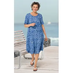Viskose-Kleid in Muster blau in Größe 36 von DW-Shop, Blau, 36