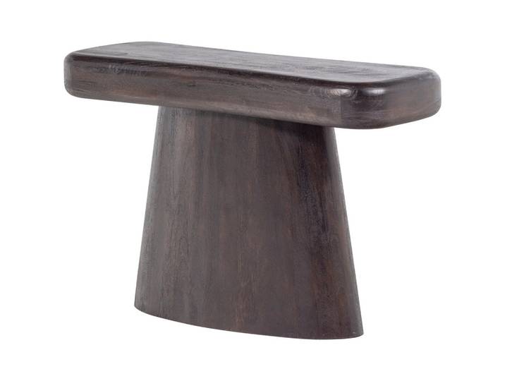 Livetastic Beistelltisch Amco, Schwarz, Holz, Mangoholz, vollmassiv, rechteckig, Wange, 40x76x120 cm, Wohnzimmer, Wohnzimmertische, Beistelltische
