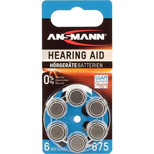 Ansmann 675 Zink-Lucht PR44 Batterijen voor Hoortoestellen, 10 stuks, Blauw