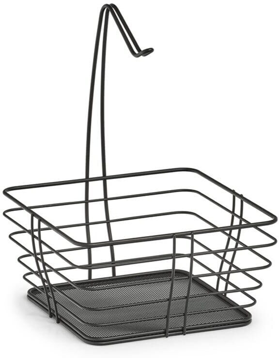 Obstschale ZELLER PRESENT "1 Stück", schwarz, B:26cm H:36cm T:26cm, Metall, Schüsseln, Obstschale schwarz B/H/L: 26cm x 36cm