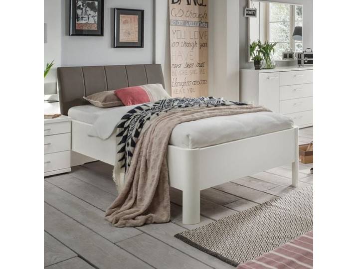 Bett Castelli Komfort 90x190 cm Weiß modern, höhenverstellbar