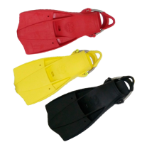 Trident Fin mit Spring Straps - Schwarz - Gr: L