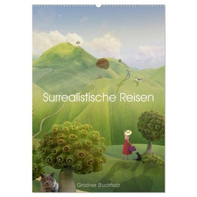Surrealistische Reisen (Wandkalender 2027 DIN A2 hoch), CALVENDO Monatskalender