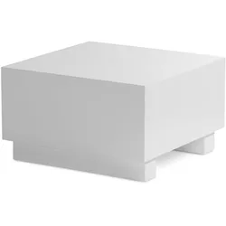 COUCHTISCH in Würfelform, Weiß Hochglanz, 60x60x35 cm, modernes Design