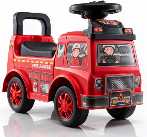 VEVOR Loopauto voor peuters, Ride Racer met muziekstuur en opbergruimte, Rood