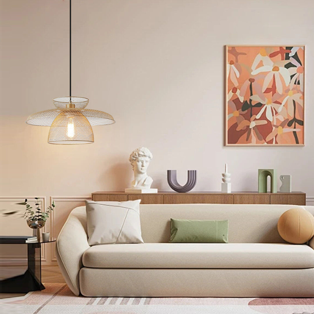 Fairmont Park Rollegem 1-Light Unique Dome Pendant Gold