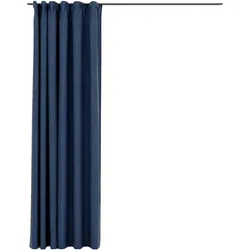 vidaXL Verdunkelungsvorhänge mit Haken Leinenoptik Blau 290x245cm