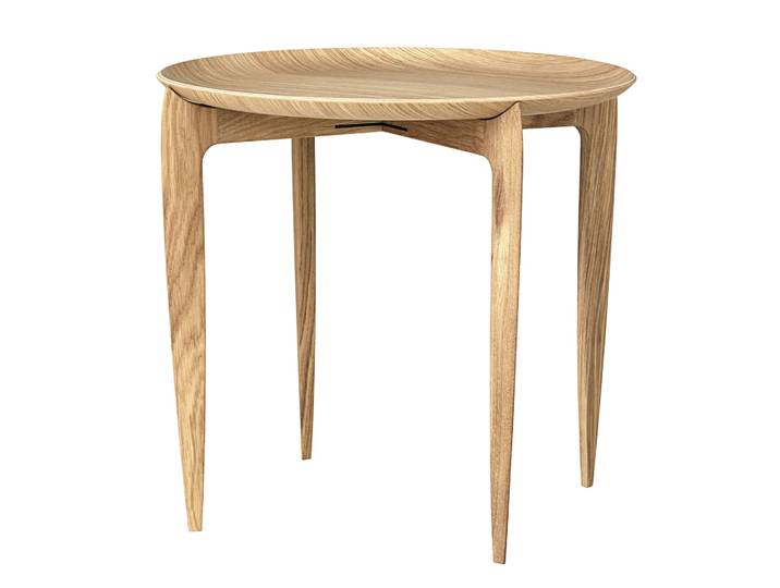 Fritz Hansen Foldable Tray Table Ø 45cm Eiche