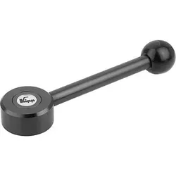 SPANNHEBEL FLACH GR.3 M12, A=148, FORM:0°, STAHL, KOMP:KUNSTSTOFF - schwarz
