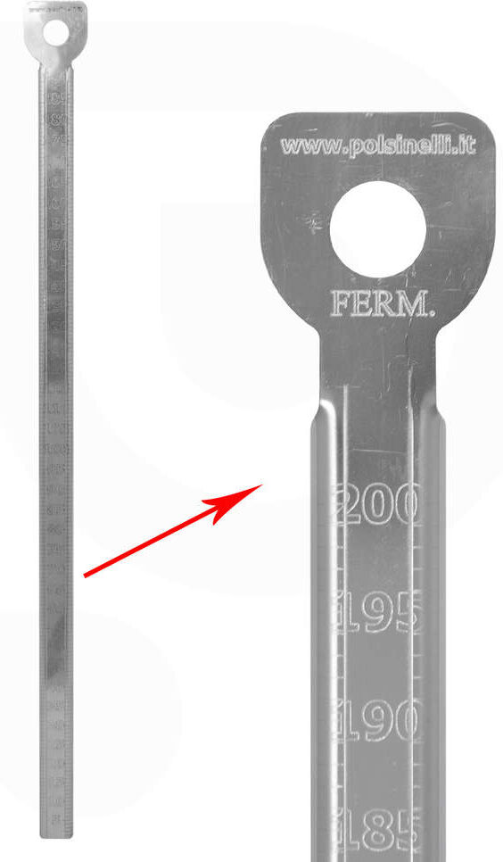 Polsinelli Mesureur de niveau Inox Birrometro pour fermenteur 150/200