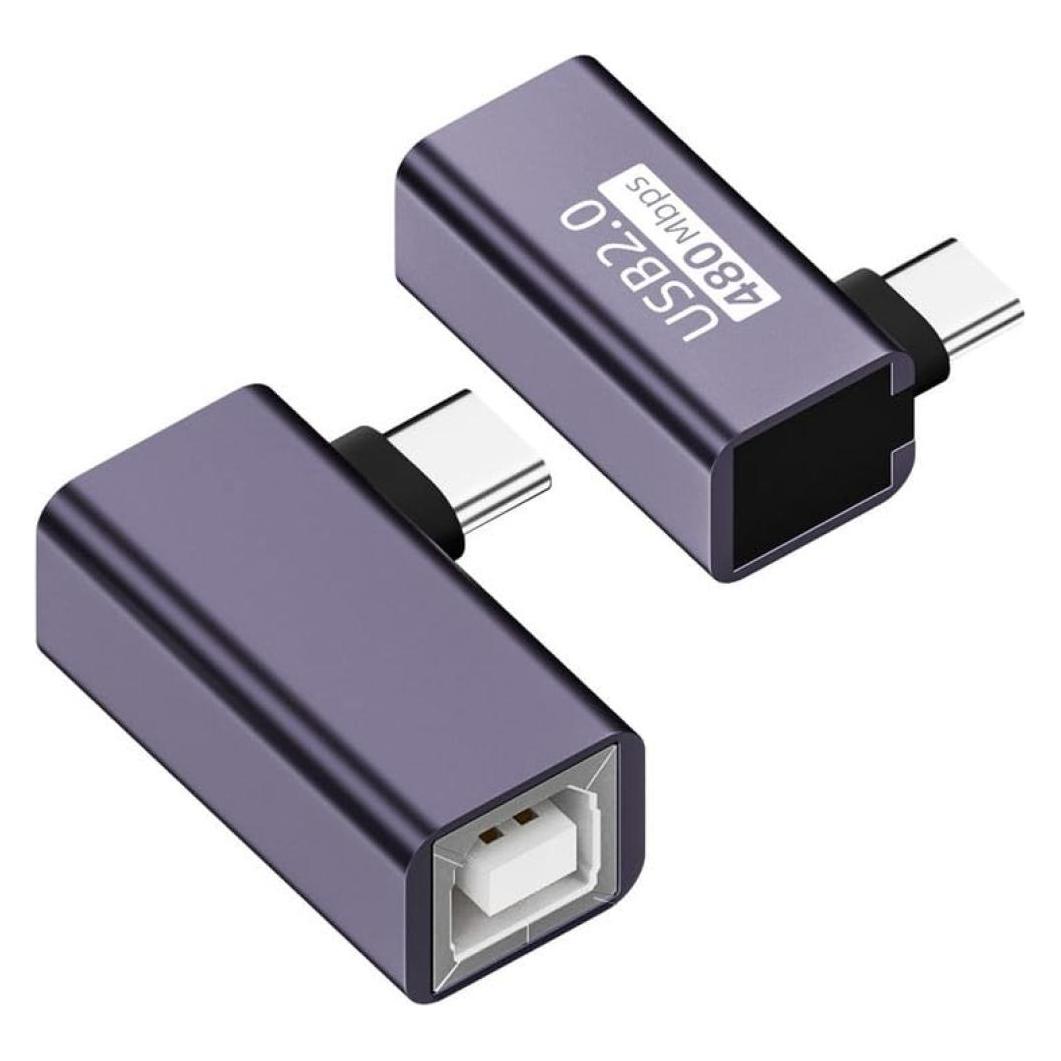 PowerGuard USB B 2.0 Buchse auf USB-C 90 Grad Winkel Adapter (USB-C) (00033861)
