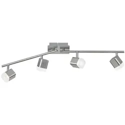 Reality Leuchten LED-Strahler Roubaix Alu, Eisen, Stahl & Metall Silber Nickel matt