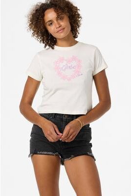 O'Neill s Leah Hawaii Fitted T-Shirt in Tofu, Size Large