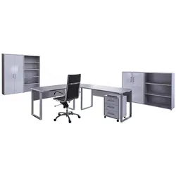 Büro Office Edition Set 1 Grau/Weiß