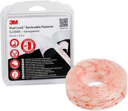 3M Dual Lock Klettband zum Aufkleben (L x B) 2.5m x 25mm Transparent 1St.