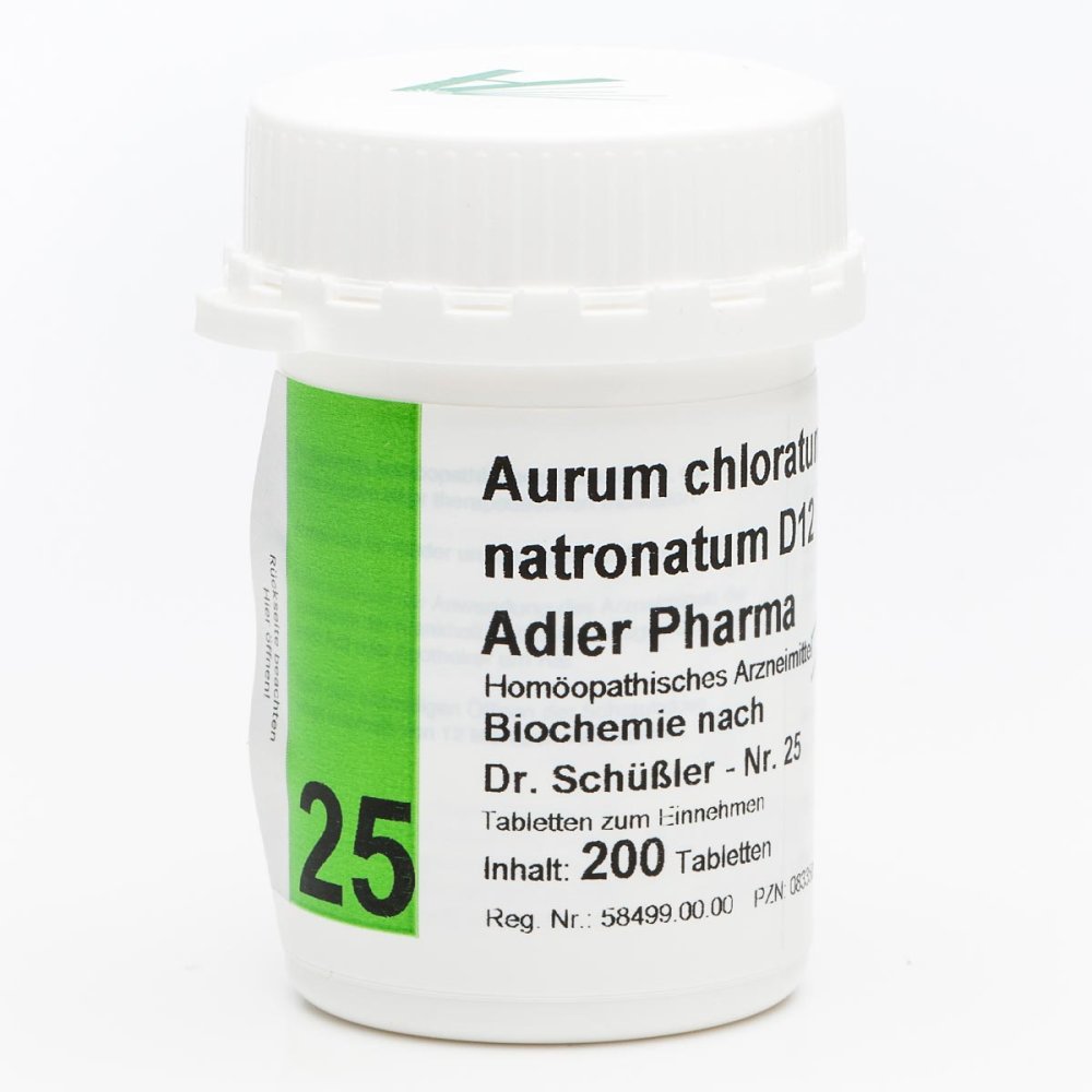Adler Pharma Produktion und Vertrieb GmbH Biochemie Adler 25 Aurum chlor.natr.D12 Tabletten 00833585