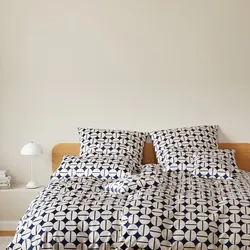 elegante Mako Jersey Bettwäsche Soho 135x200 cm + 80x80 cm | dunkelblau - blau