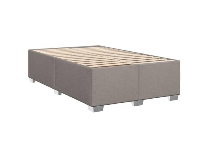 KTHLBRH Gepolsterter Bettrock Taupe 120 x 200 cm Stoff Lattenrost inklusive, robuste Füße, atmungsaktives Polyester, ohne Matratze