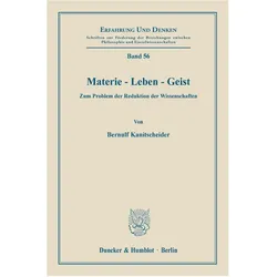 Materie - Leben - Geist., Fachbücher von Bernulf Kanitscheider