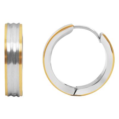Klappcreolen ADELIA´S "Ohrringe – Klappcreole aus Edelstahl", Damen, Gr. Damen, Edelstahl, gold (silber), Ohrringe Klappcreolen, Ideal als Geschenk zum einen besonderen Tag