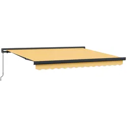 vidaXL, Markise, Ausziehbare Markise Sand 350 x 250 cm Leinen und Aluminium (3.50 m)