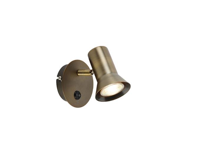 Spot mural intelligent bronze rotatif et inclinable avec