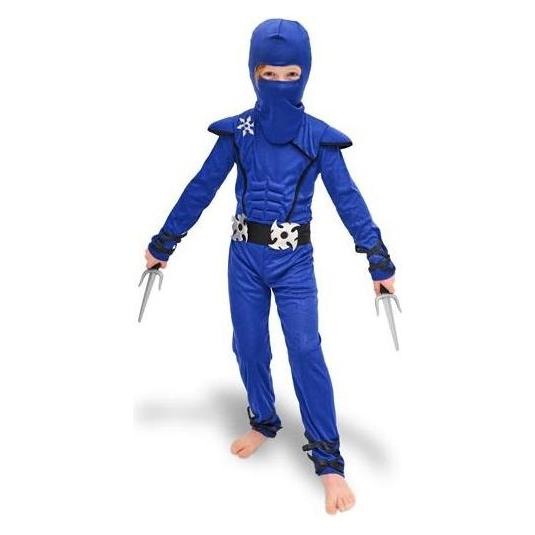 Sachs Ninja-Kostüm, blau, Grösse 116-128 cm (116, 128) (52439966)