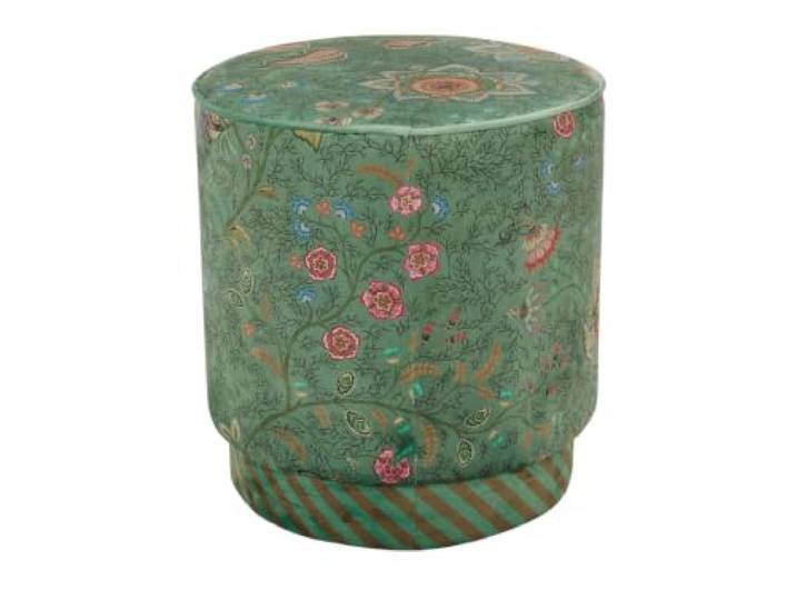 Pip Studio Mumbai Morning Pouf/Hocker grün 40x45cm