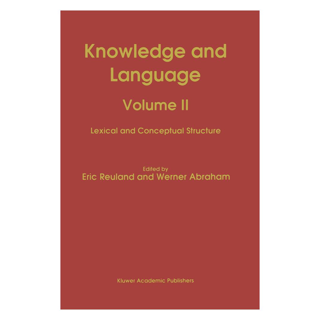Springer Knowledge and Language (Englisch, Softcover, E. Reuland, W. Abraham) (55531775)