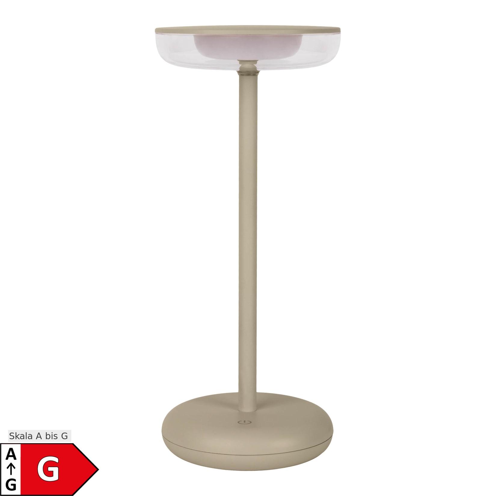 Näve Akku-Tischleuchte "PASI" beige