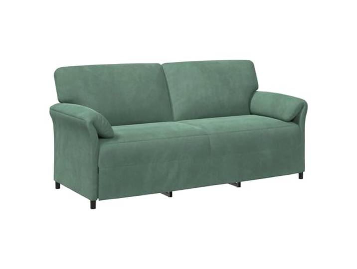 IBUQDDV 3-Sitzer-Sofa Meergrün 198 x 83 x 95 cm Samt Metallrahmen Samtbezug,Metallrahmen,Schaumpolster,geschwungene Armlehnen,einfache Pflege,Wohnzimmer,Alltag