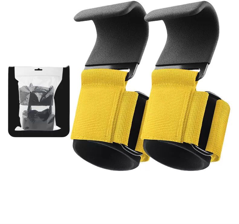 INF Sangles de préhension améliorées pour tractions - Paquet de 2 Jaune