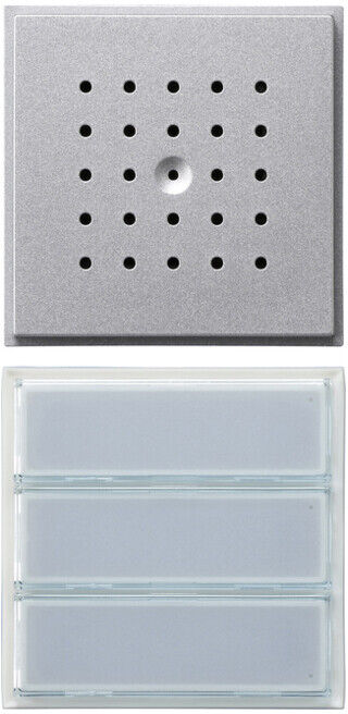 Gira Station de porte encastrée 3 fois alu LED blanc 126165 (126165)