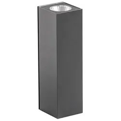 CMD Creative Metalldesign LED Fassaden-Strahler Up&Down, IP65, Höhe 20cm, 14W 2700K 800lm 69°, Aluminium anthrazit / Klarglas CMD-9039