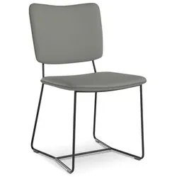 bert plantagie Stuhl Kiko K11 Leder Grau Dunkelgrau