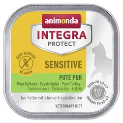 animonda Integra Protect Sensitive 100g Schale Katzennassfutter 16 x 100 Gramm Pute pur