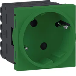 Hager GS10326024 Steckdose 1-fach SCHUKO Direkt Klipping 45x45 66° Verkehrsgrün