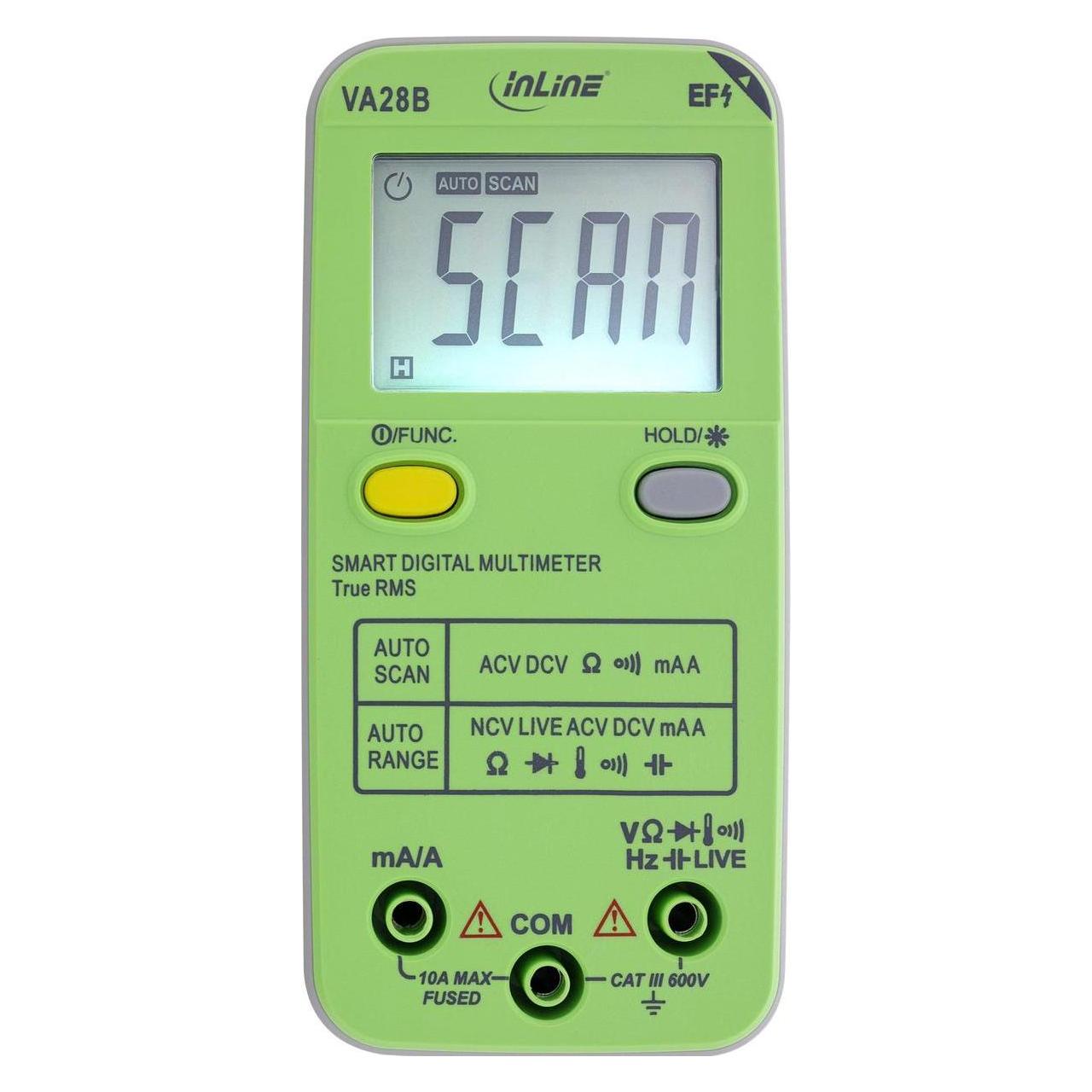 InLine Multimeter mit Auto-Range und Autoscan, Pocketformat (CAT III 600V) (43117B)