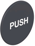bouton-poussoir Hewi 801 711BD92 52x2mm, autocollant, mat, gris anthracite