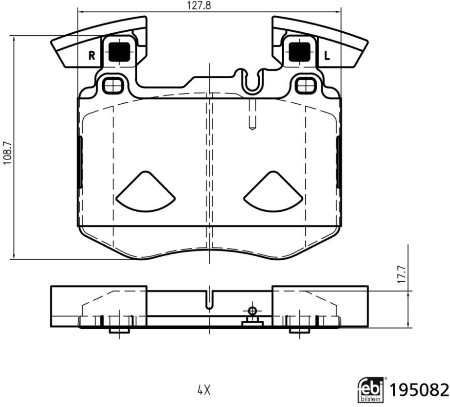 Febi Bilstein Bremsbelagsatz FEBI 195082