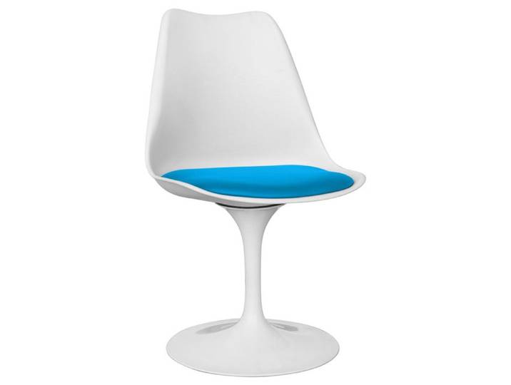 Chaise de salle à manger - chaise pivotante blanche - Agathe Turquoise