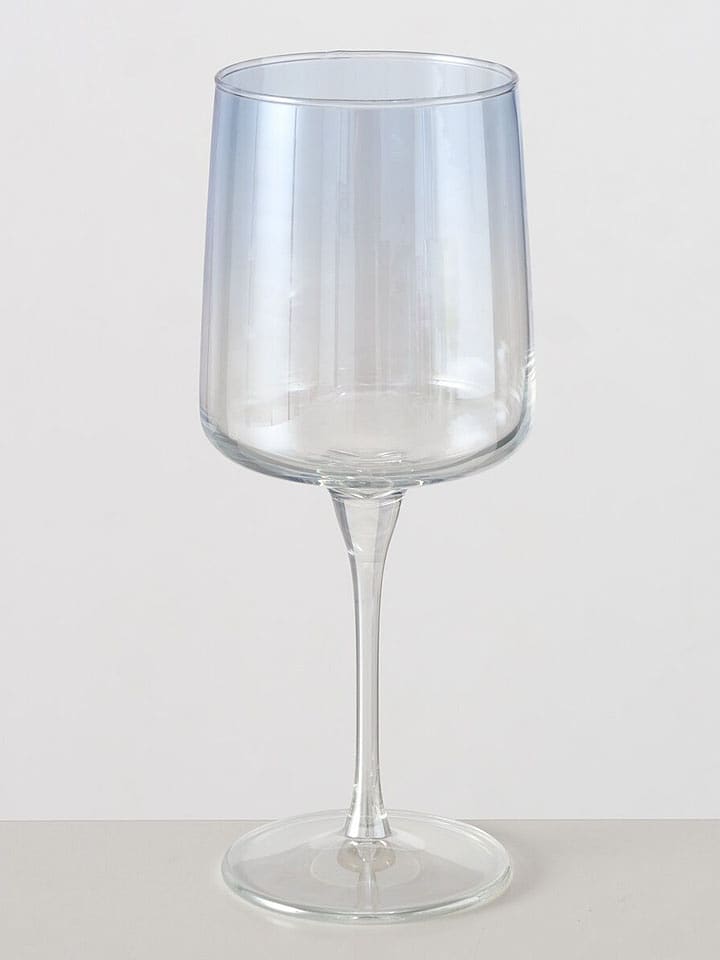 Boltze Weinglas "Anneta" in Hellblau - (H)20,5 cm - onesize