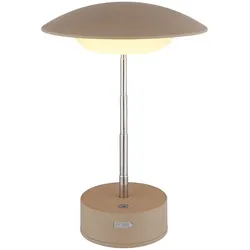 Tischlampe Touchdimmer Leselampe LED Tischleuchte höhenverstellbar Akku H 26 cm